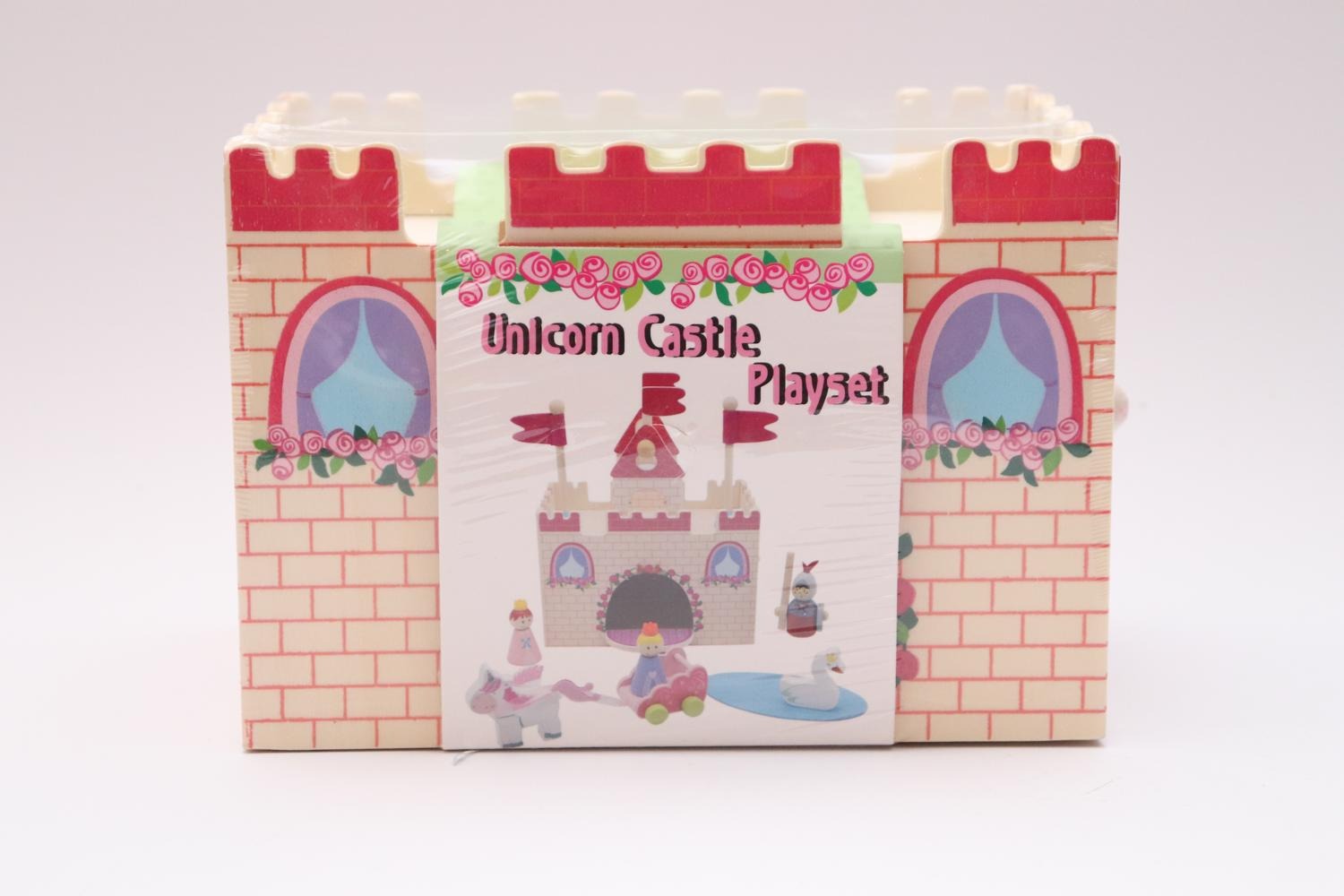 Nieuw houten Unicorn castle playset Spelmateriaal edukleuteroutlet