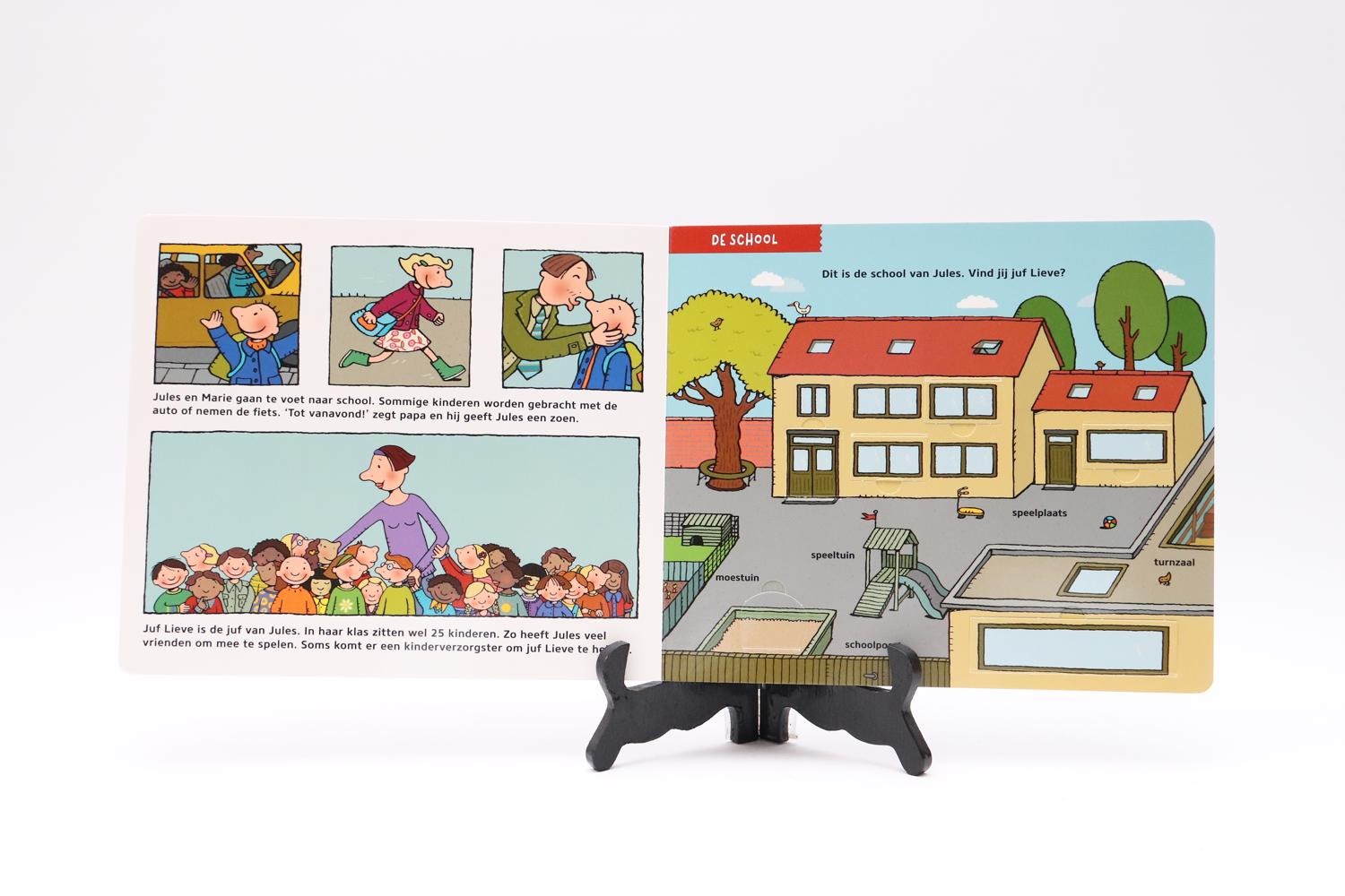 Een Dag Met Jules Op School - Boek Met Flapjes - Boeken - Edukleuter-Outlet